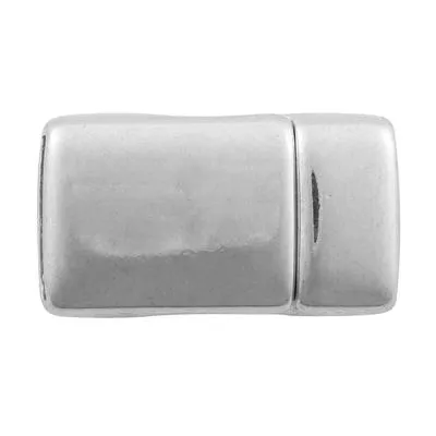 10mm Antique Silver Rounded Magnetic Clasp for Flat Leather