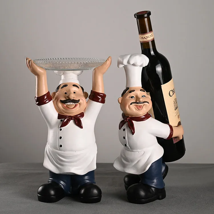 29*12 * 13cm Chef Series Red Wine Resin Decorations, Interesting Home Decorations