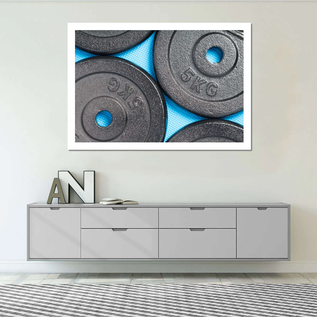 5KG Weight Plates Wall Art