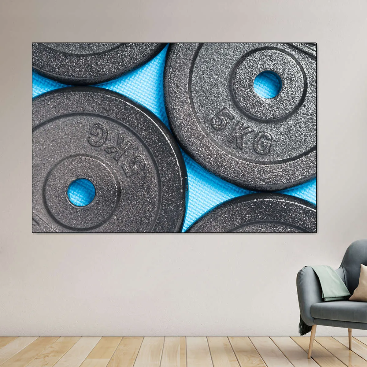 5KG Weight Plates Wall Art