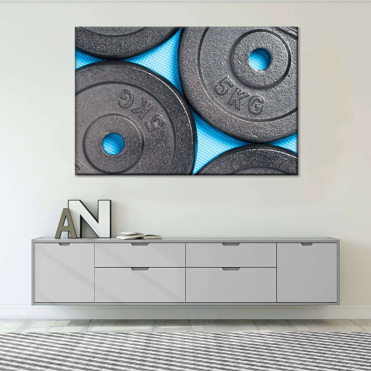 5KG Weight Plates Wall Art