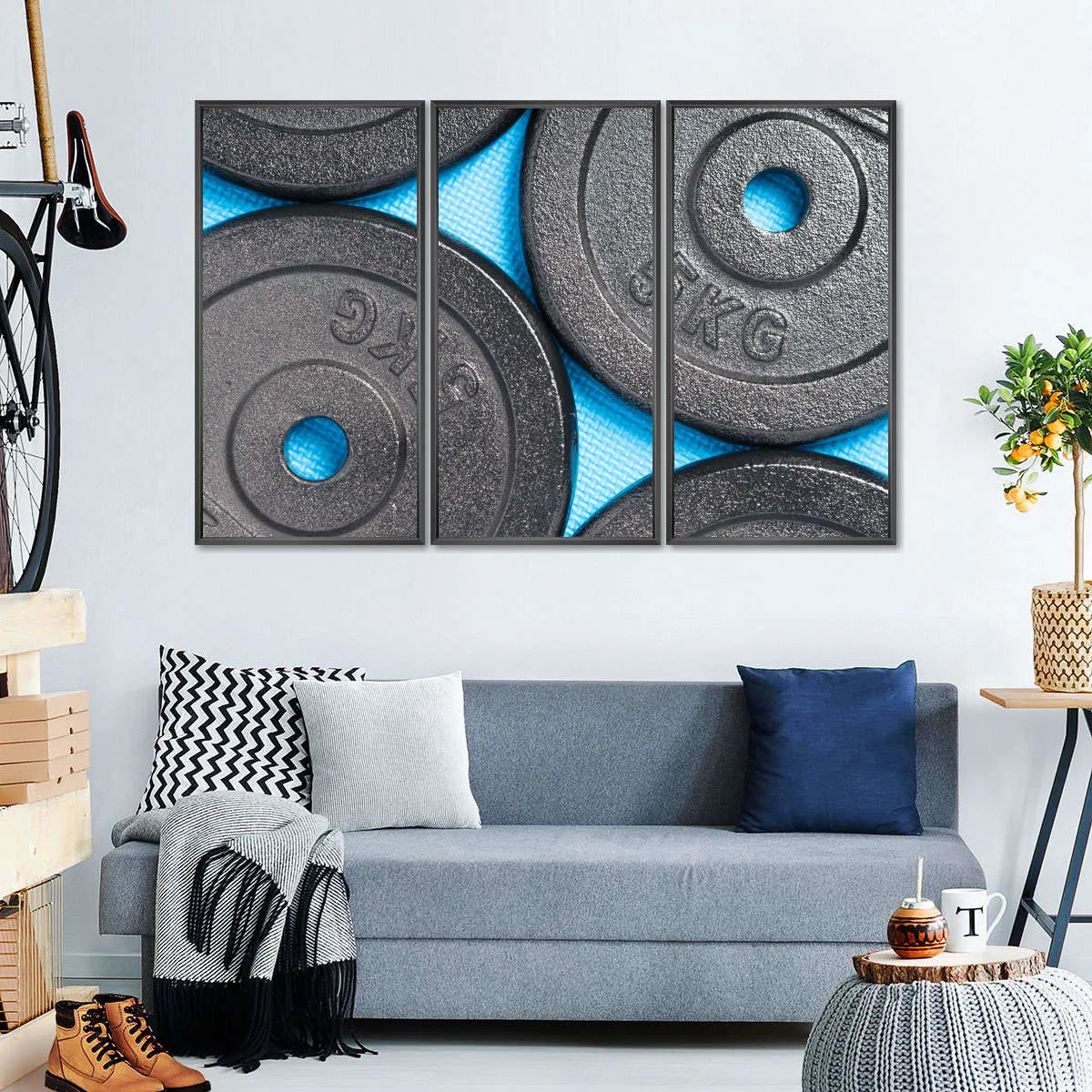 5KG Weight Plates Wall Art