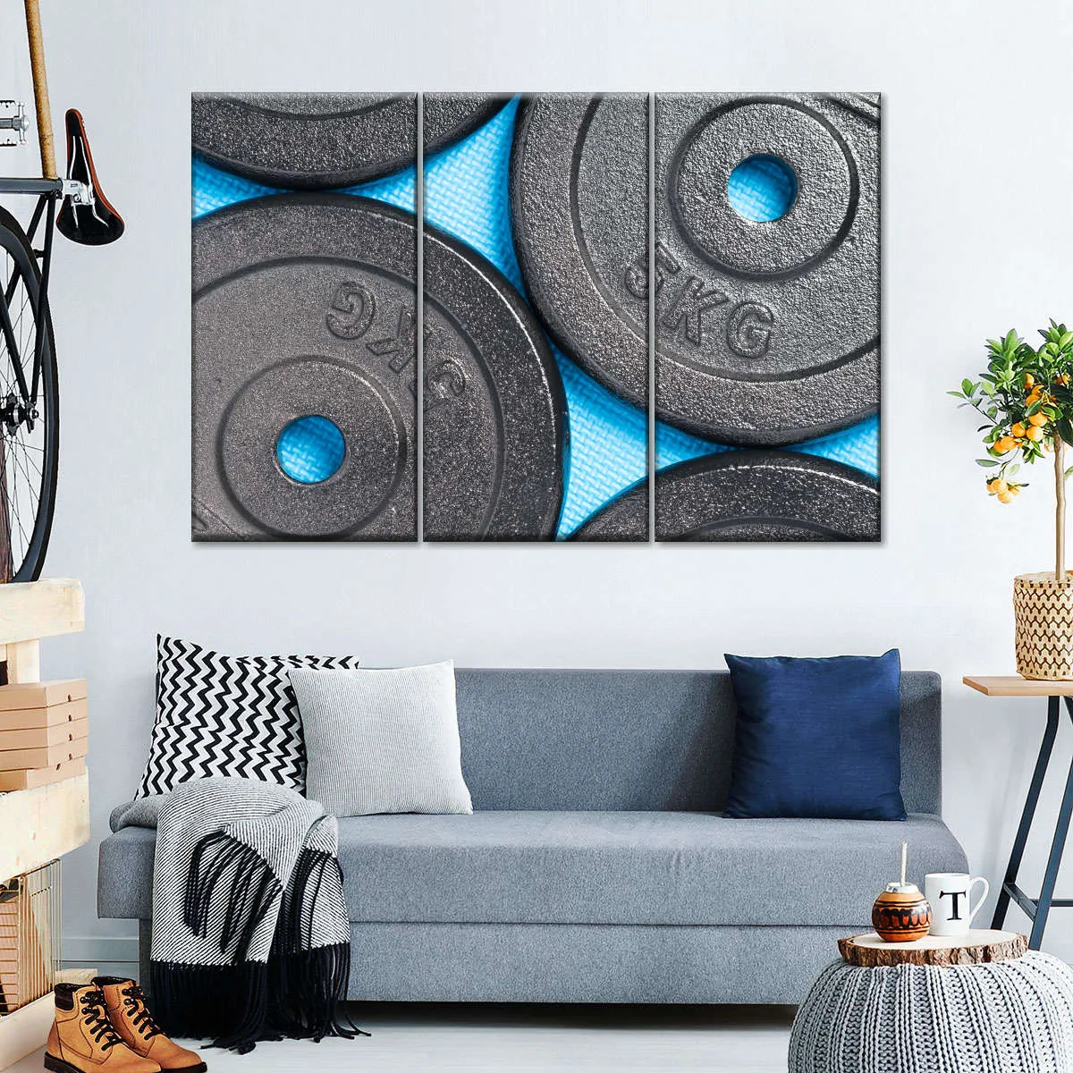 5KG Weight Plates Wall Art