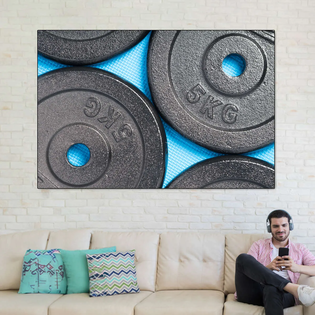 5KG Weight Plates Wall Art