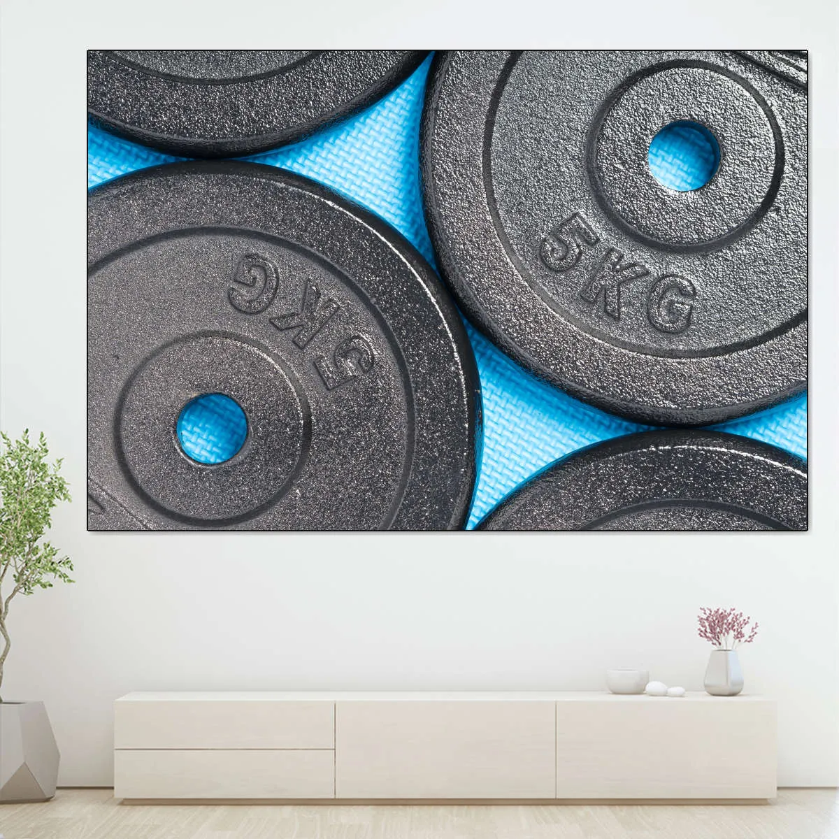 5KG Weight Plates Wall Art