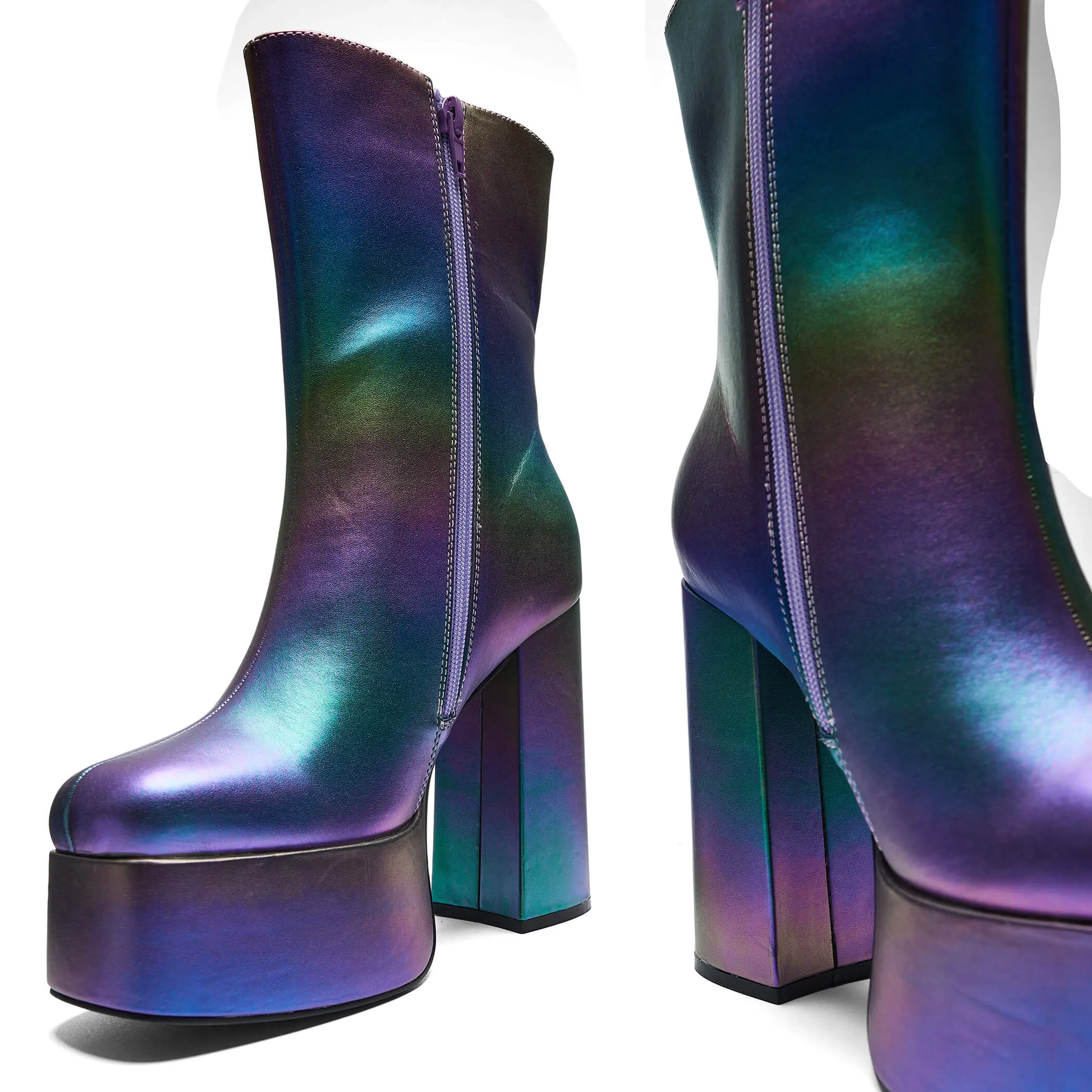 A Toiled Atmosphere Platform Boots - Neptune