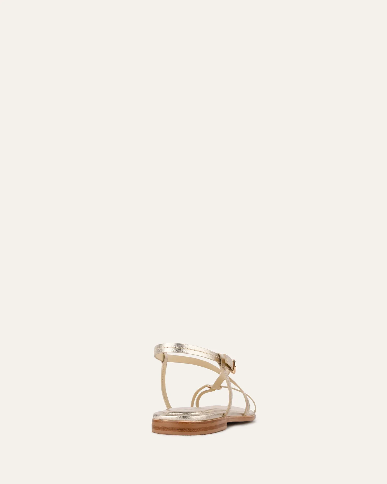 ADDI FLAT SANDALS SOFT GOLD LEATHER