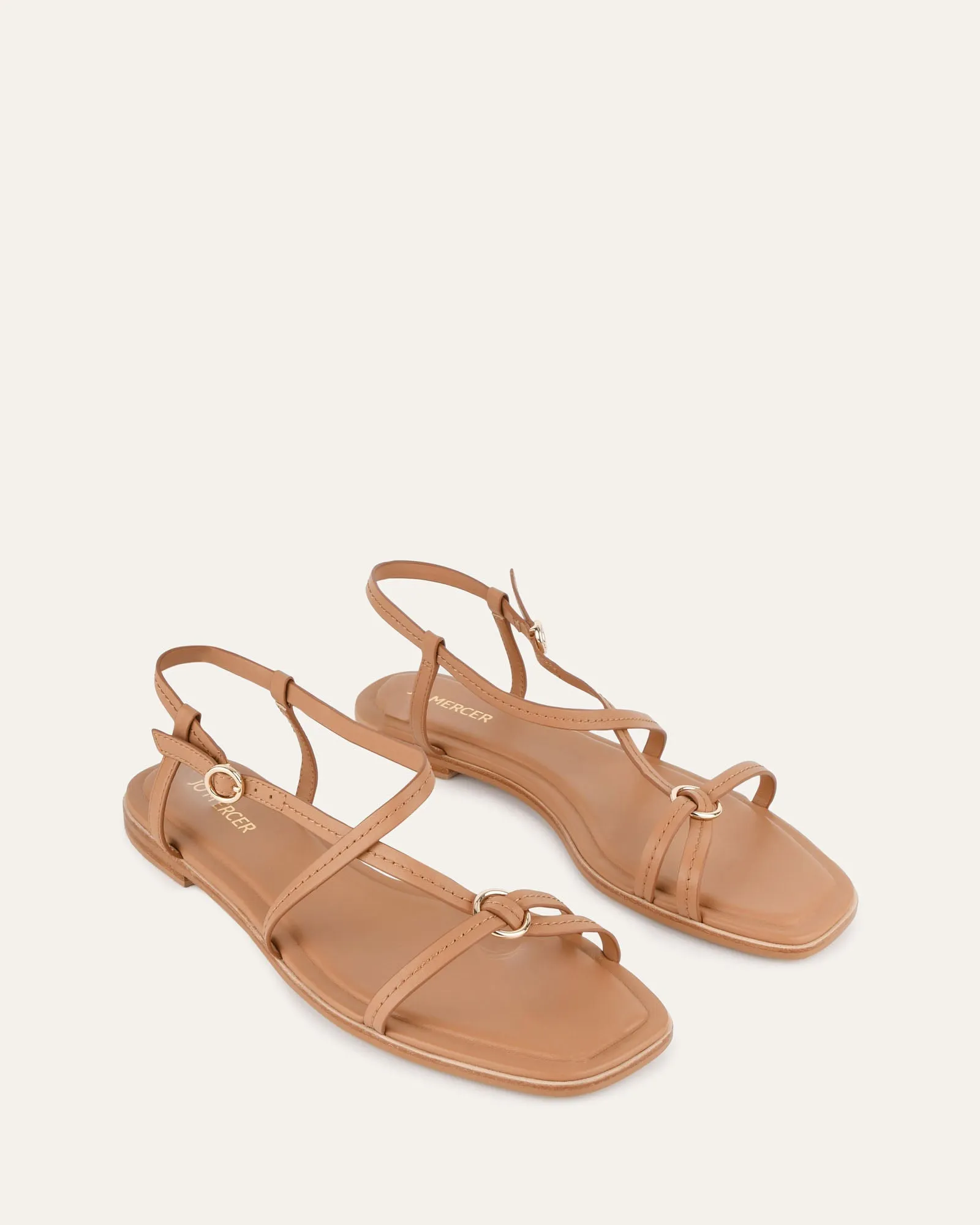 ADDI FLAT SANDALS TOFFEE LEATHER