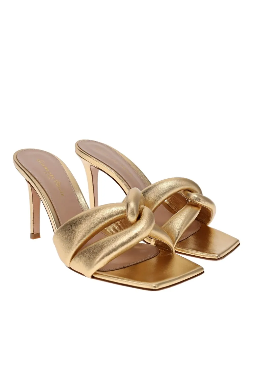 Amour Mekong Gold Leather Mule