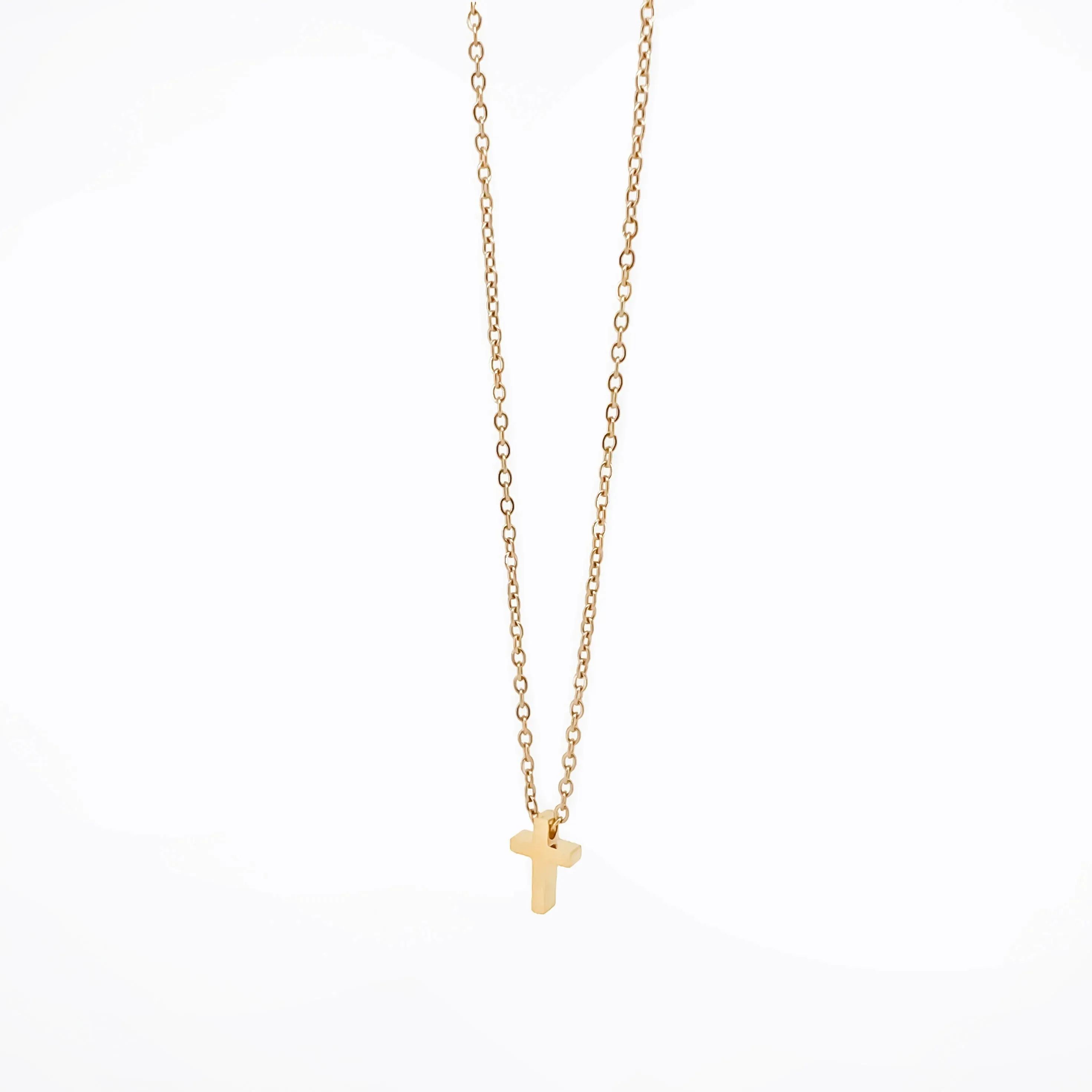 Aneurin Small Crucifix Pendant & Chain