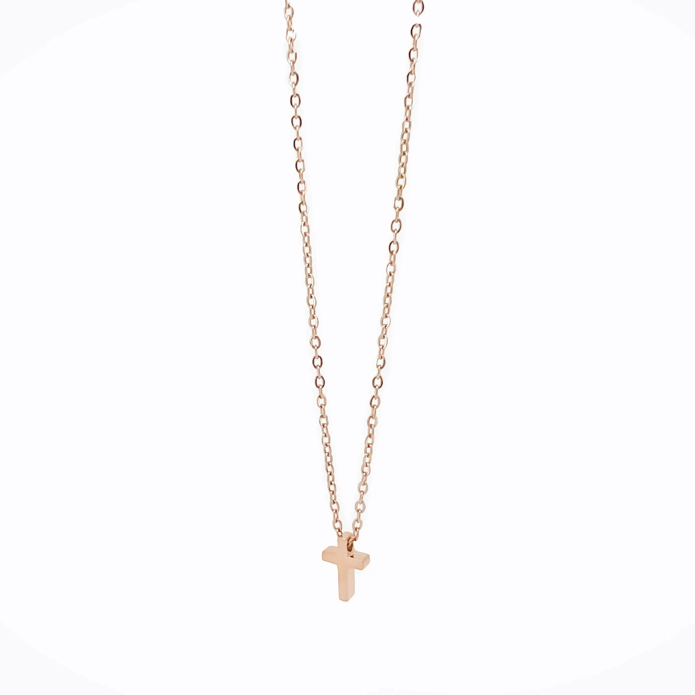 Aneurin Small Crucifix Pendant & Chain