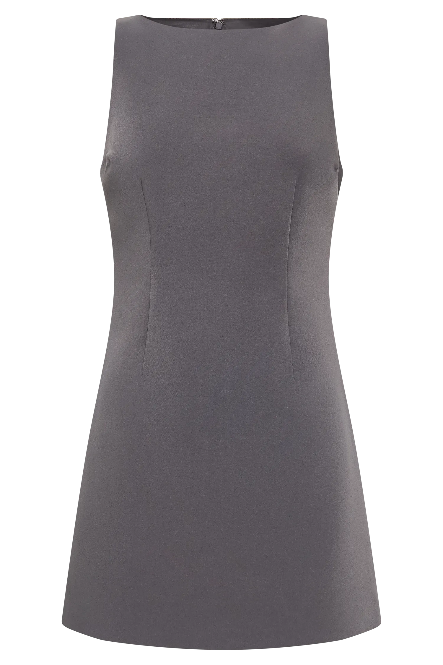 Angela Suiting Mini Dress - Charcoal