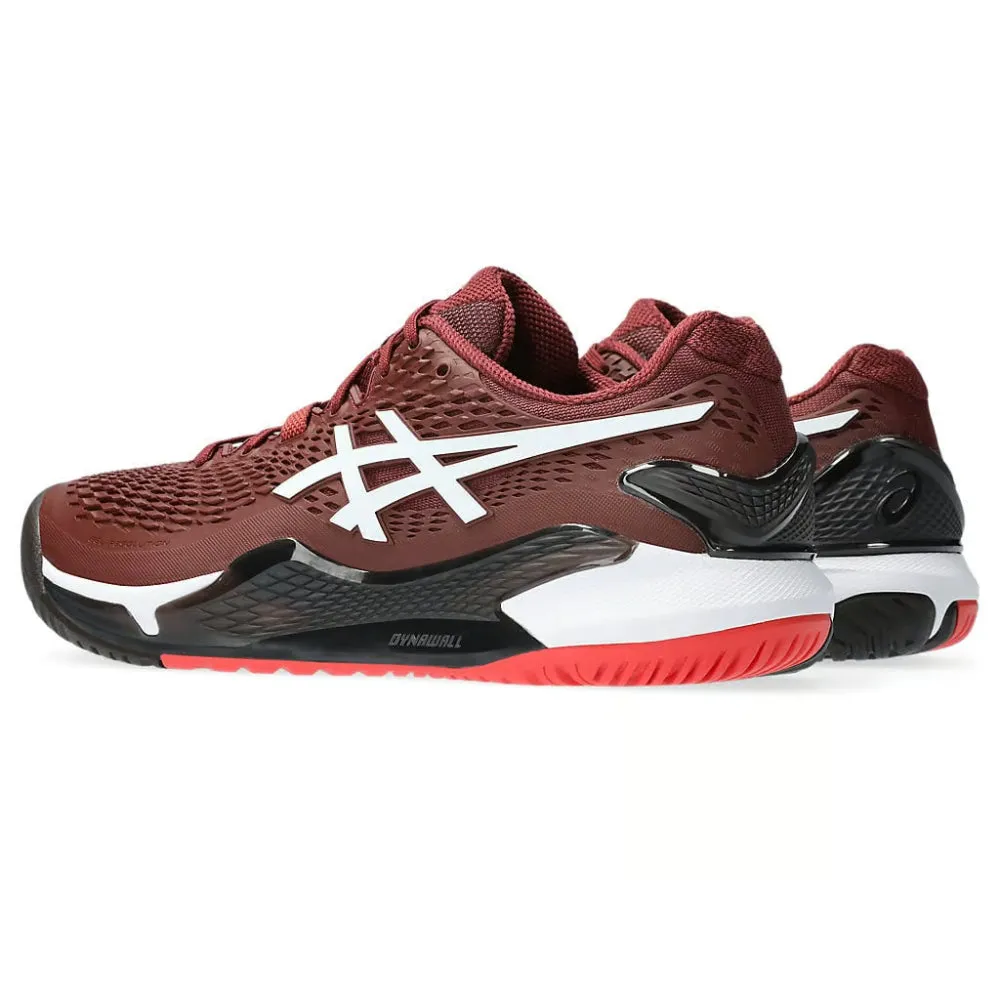 ASICS Men's Gel-Resolution 9 Tennis Shoe (Antique Red/White)