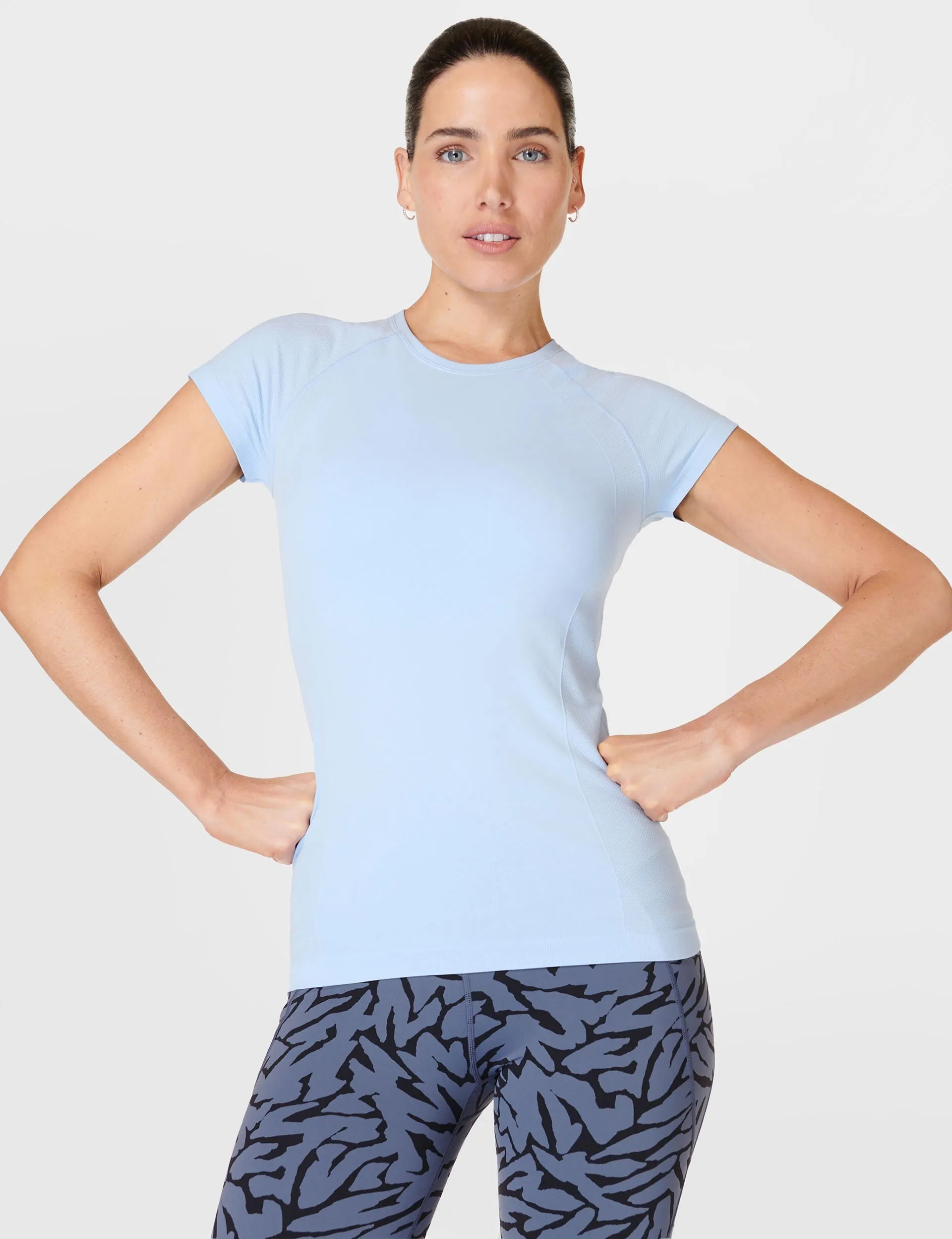 Athlete Seamless Gym T-Shirt - Breeze Blue