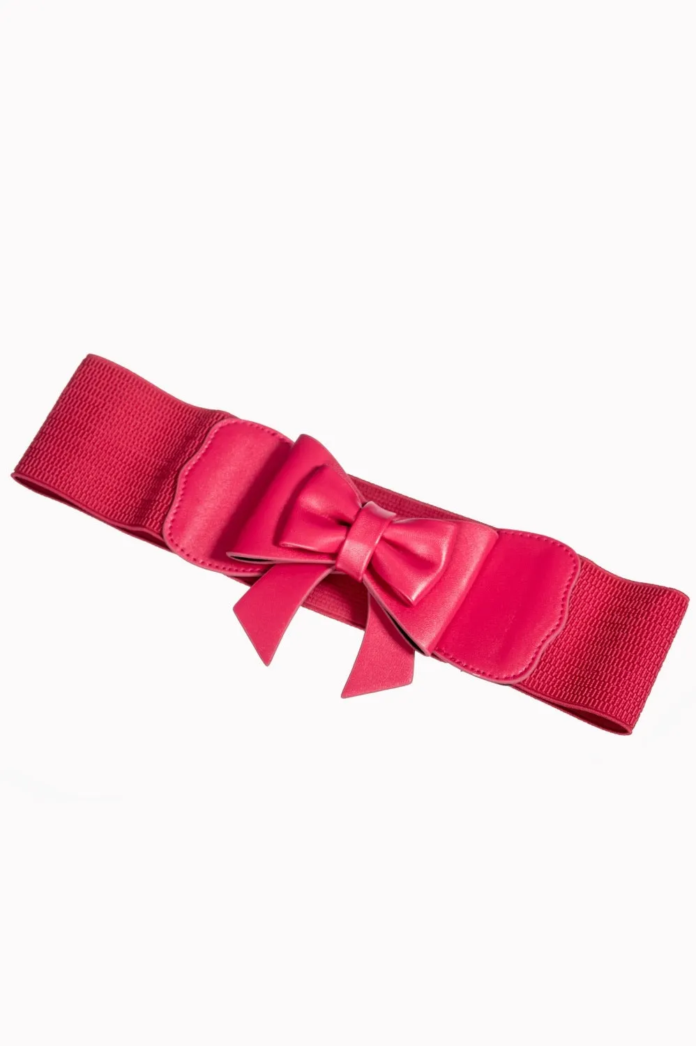 Banned Play it Right Stretch Elastic Belt in Hot Pink Magenta