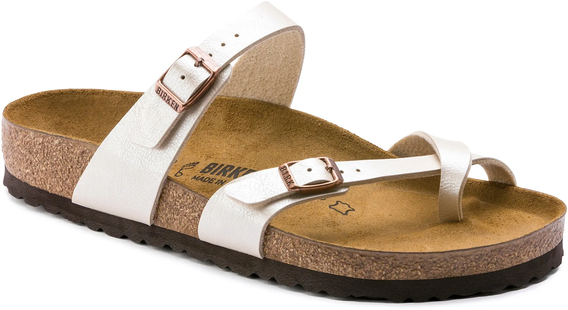 Birkenstock Mayari Pearl White Birko Flor