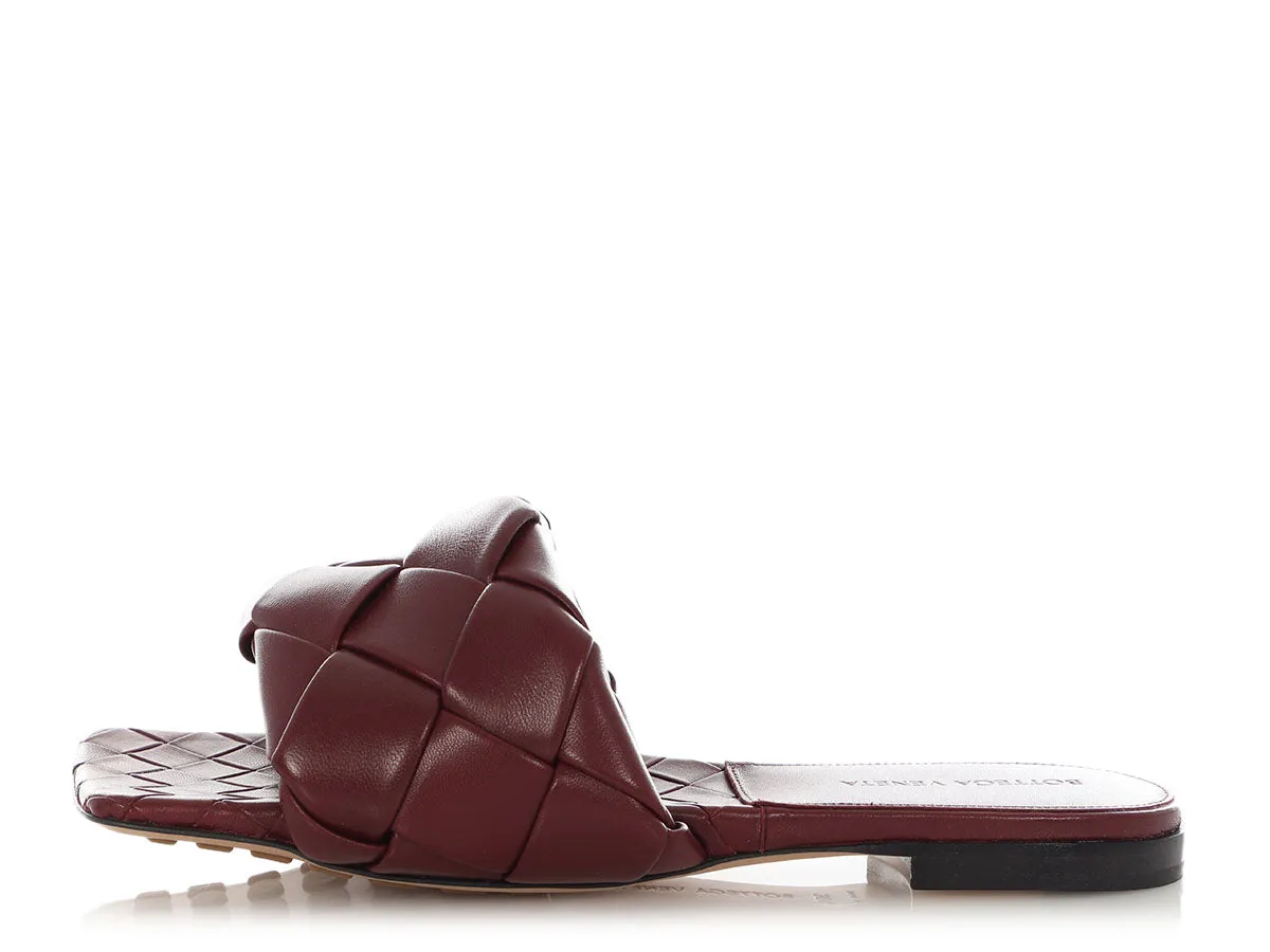 Bottega Veneta Cherry Flat Lido Sandals