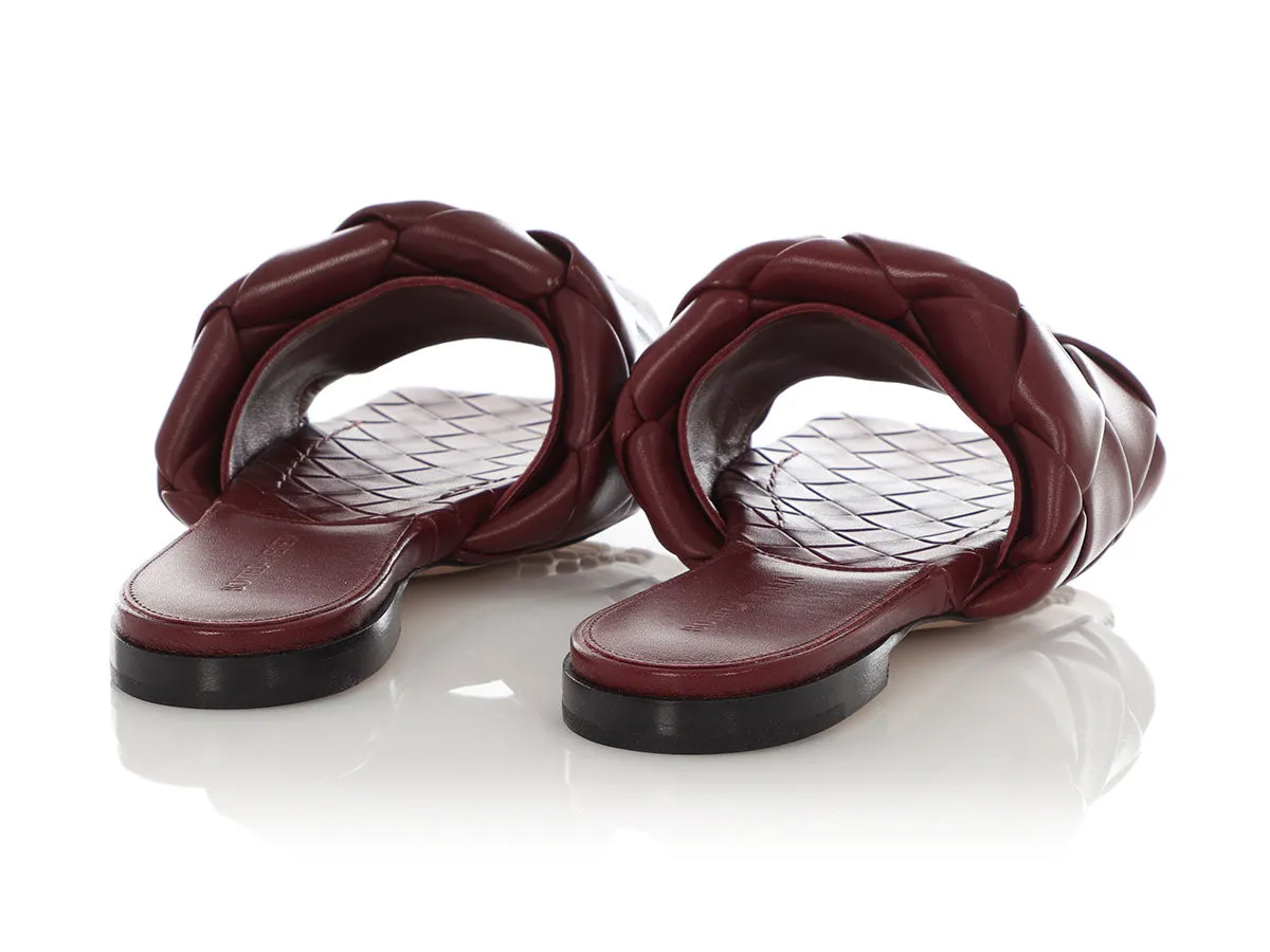 Bottega Veneta Cherry Flat Lido Sandals