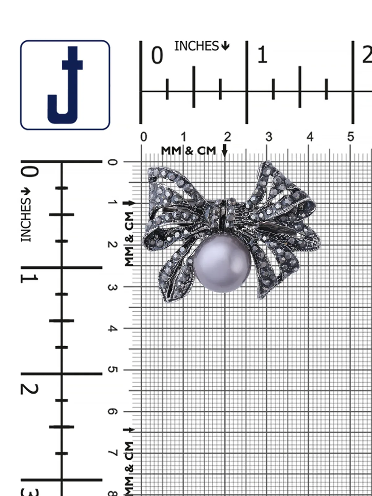 Bow-Knot Design Diamond And Pearl Exquisite Brooch Pin