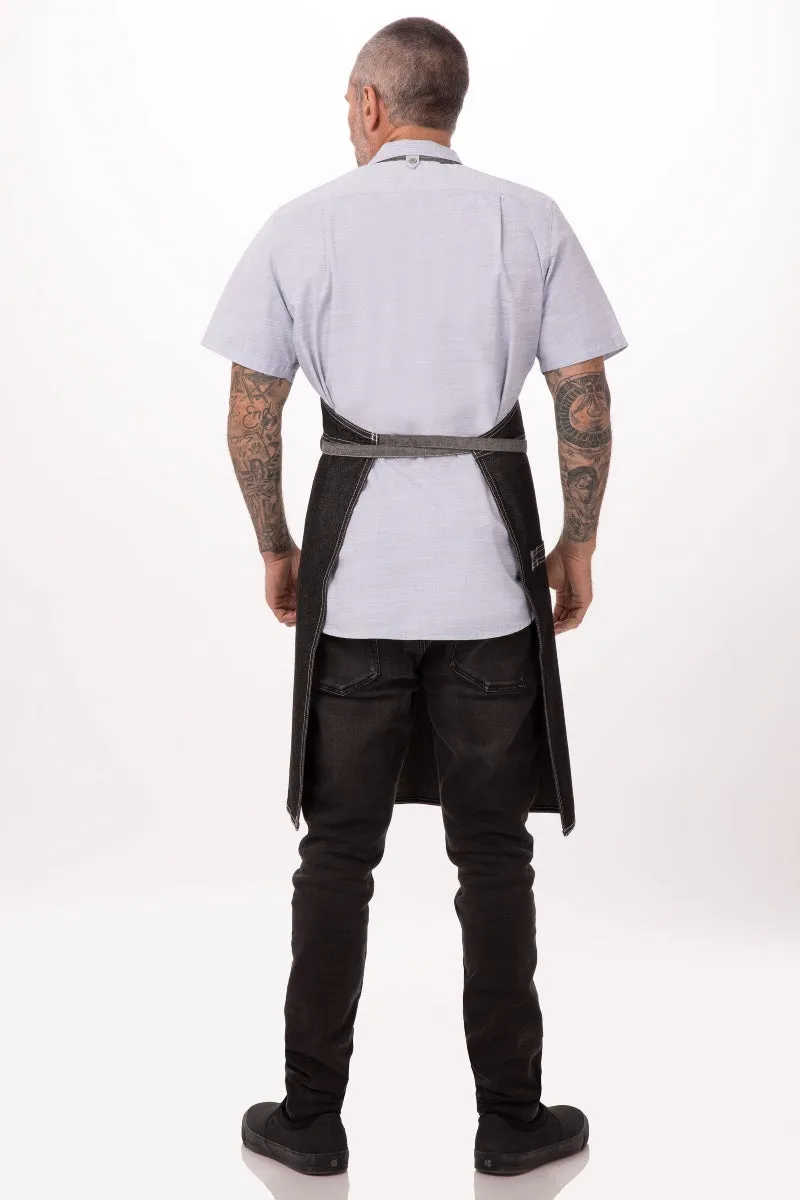 Bronx Black Denim Bib Apron