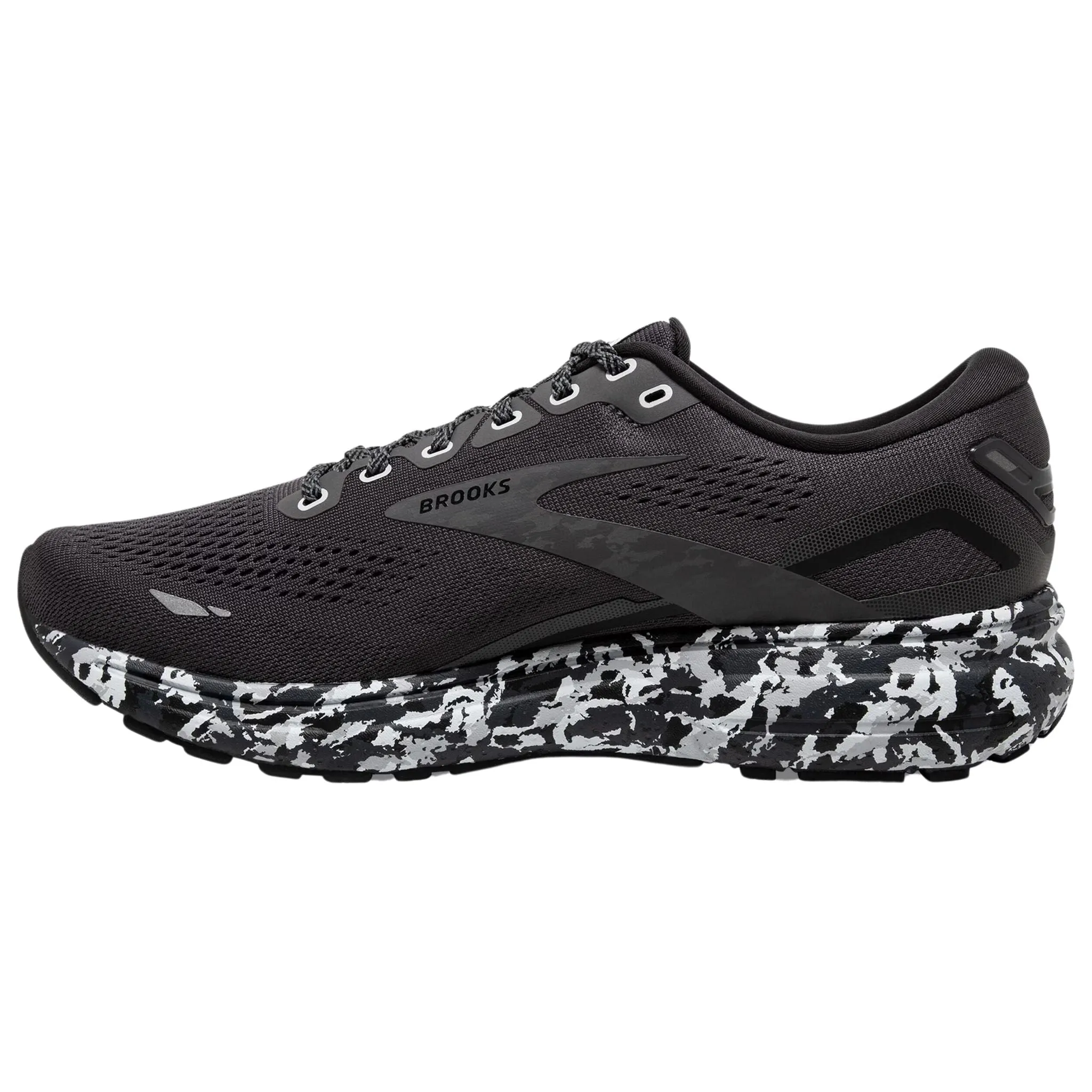 Brooks Women's 120380 004 Ebony Black Oyster Ghost 15 Cushion Neutral Running Shoes