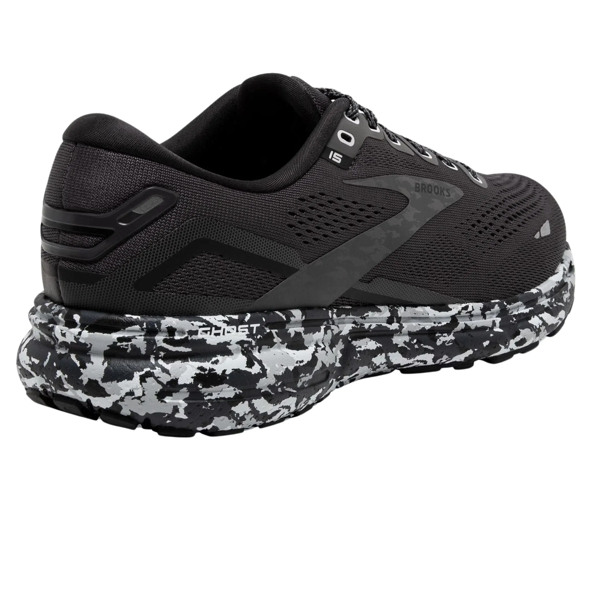 Brooks Women's 120380 004 Ebony Black Oyster Ghost 15 Cushion Neutral Running Shoes