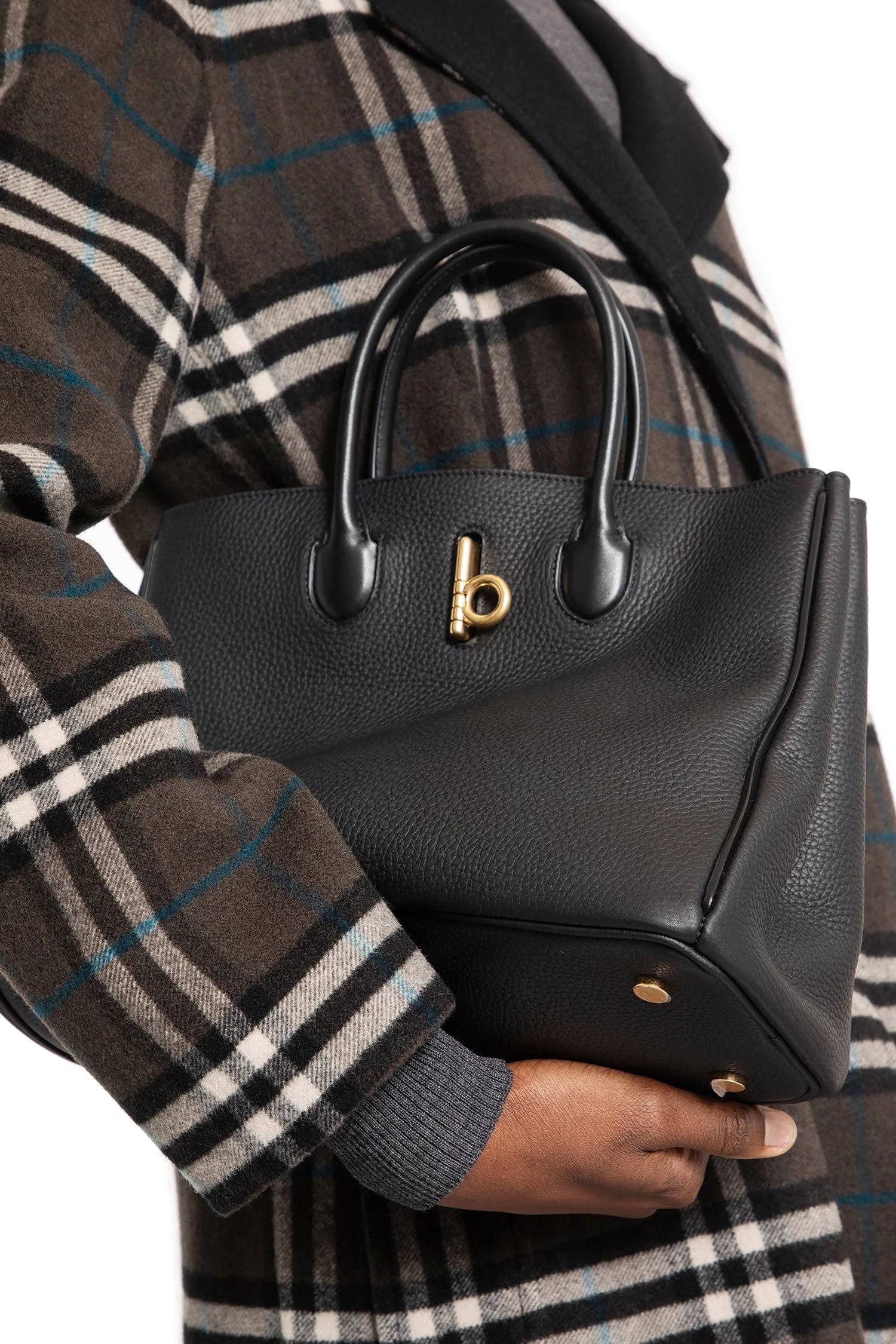 BURBERRY WOMAN BLACK TOP HANDLE BAGS