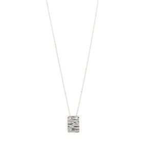 CARE recycled square coin necklace silver-plated