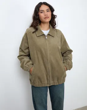 Cavita Jacket in Cord Artichoke Green