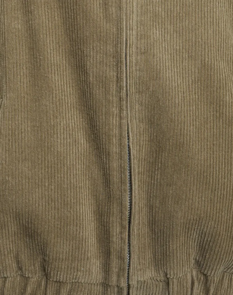 Cavita Jacket in Cord Artichoke Green