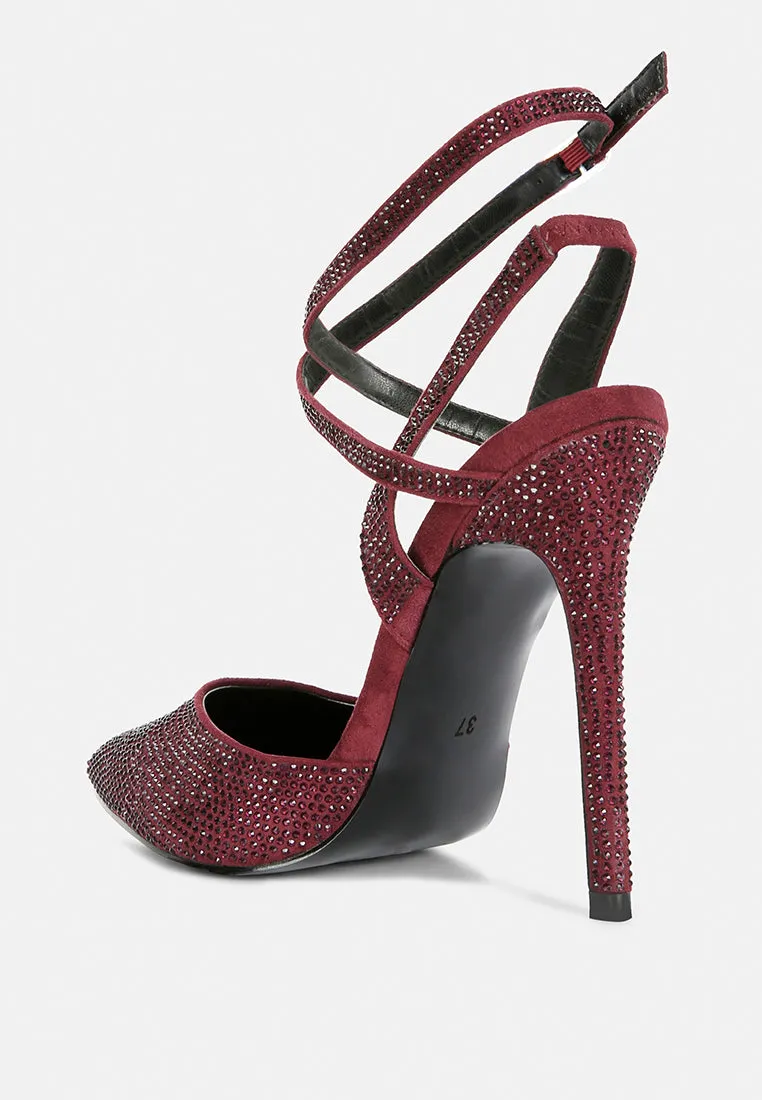 Charmer Diamante Studded High Heeled Sandal By Ruw