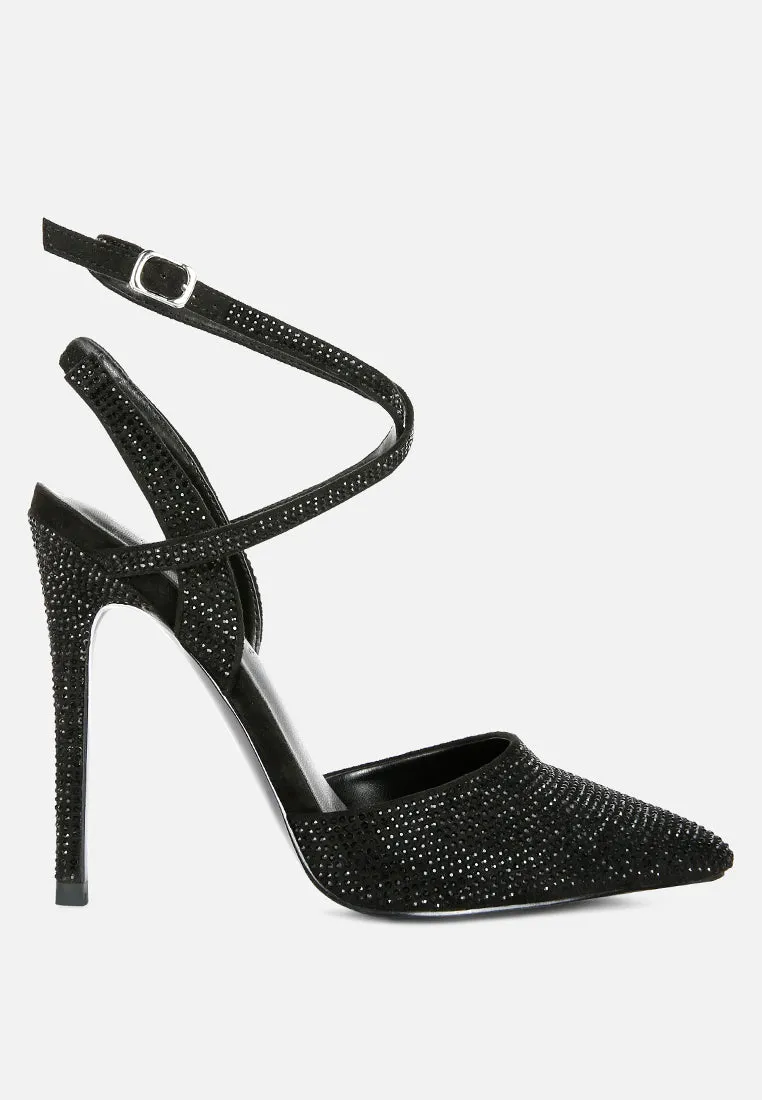 Charmer Diamante Studded High Heeled Sandal By Ruw