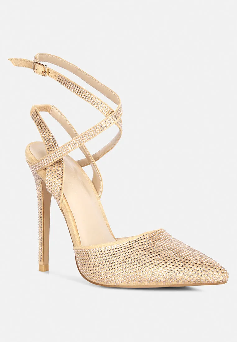 Charmer Diamante Studded High Heeled Sandal By Ruw