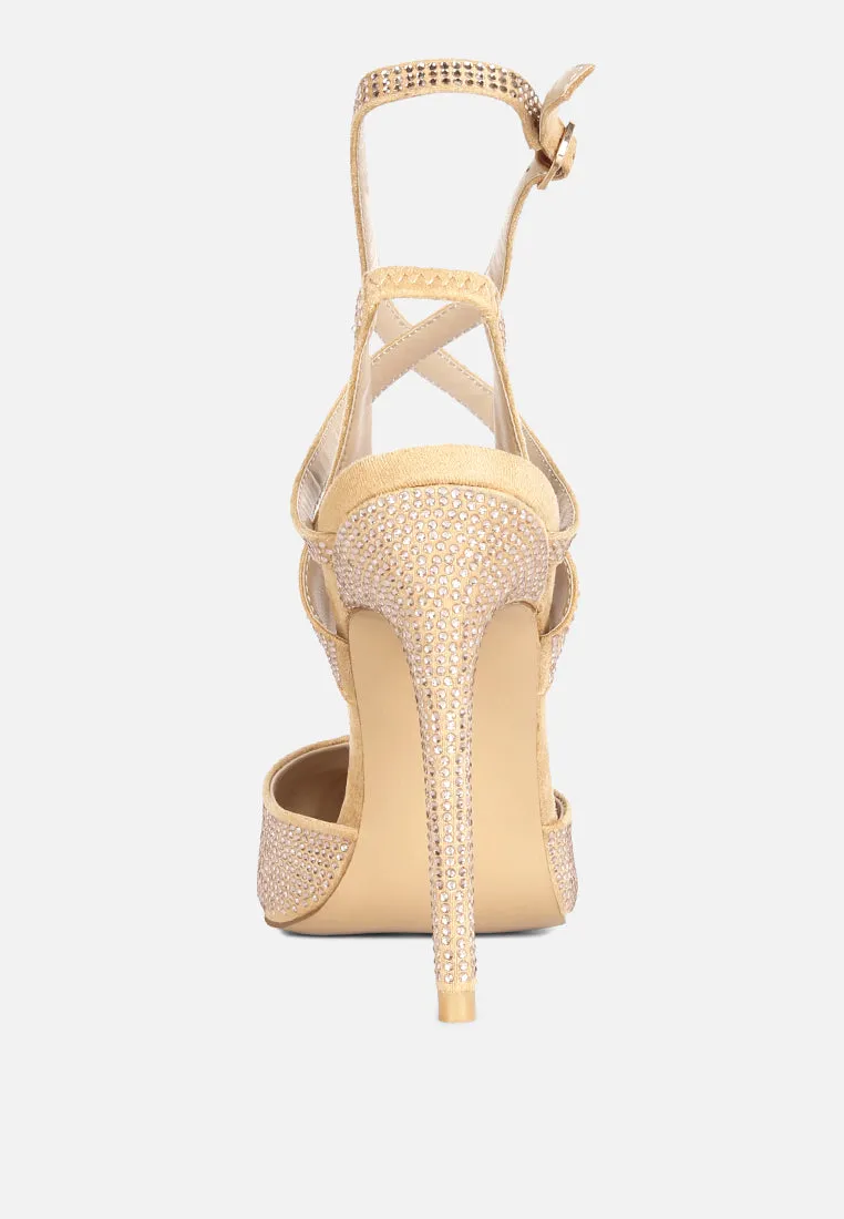 Charmer Diamante Studded High Heeled Sandal By Ruw