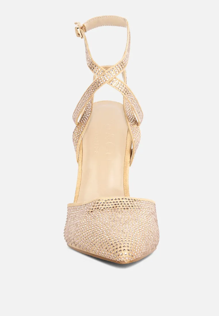 Charmer Diamante Studded High Heeled Sandal By Ruw