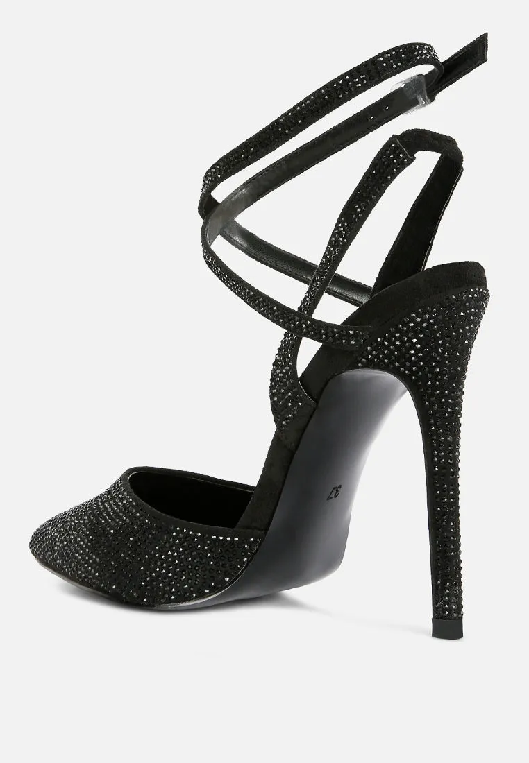 Charmer Diamante Studded High Heeled Sandal By Ruw