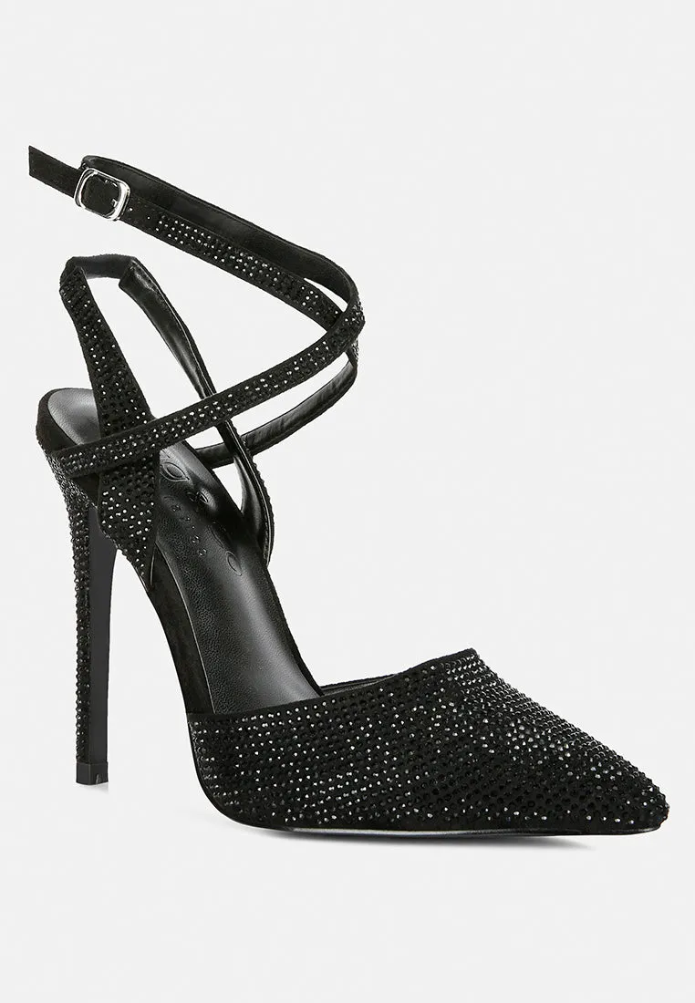 Charmer Diamante Studded High Heeled Sandal By Ruw