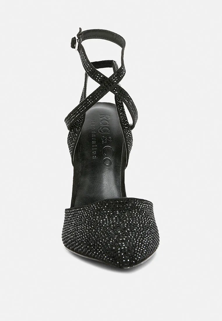 Charmer Diamante Studded High Heeled Sandal By Ruw