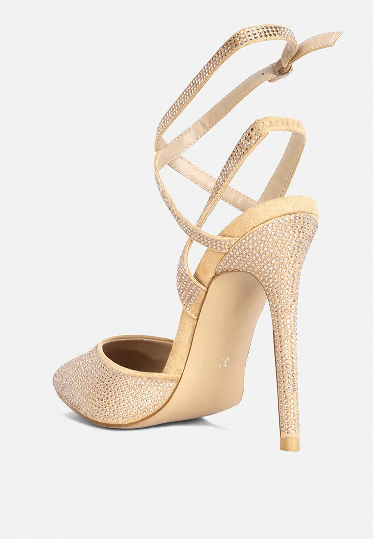 Charmer Diamante Studded High Heeled Sandal By Ruw