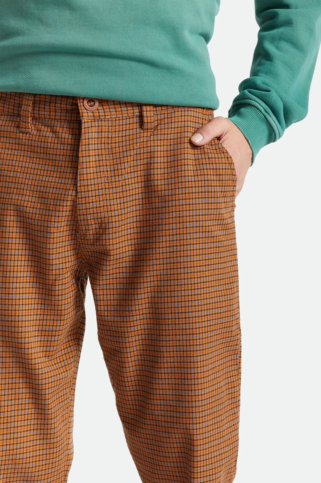 Choice Chino Pant - Brick Plaid