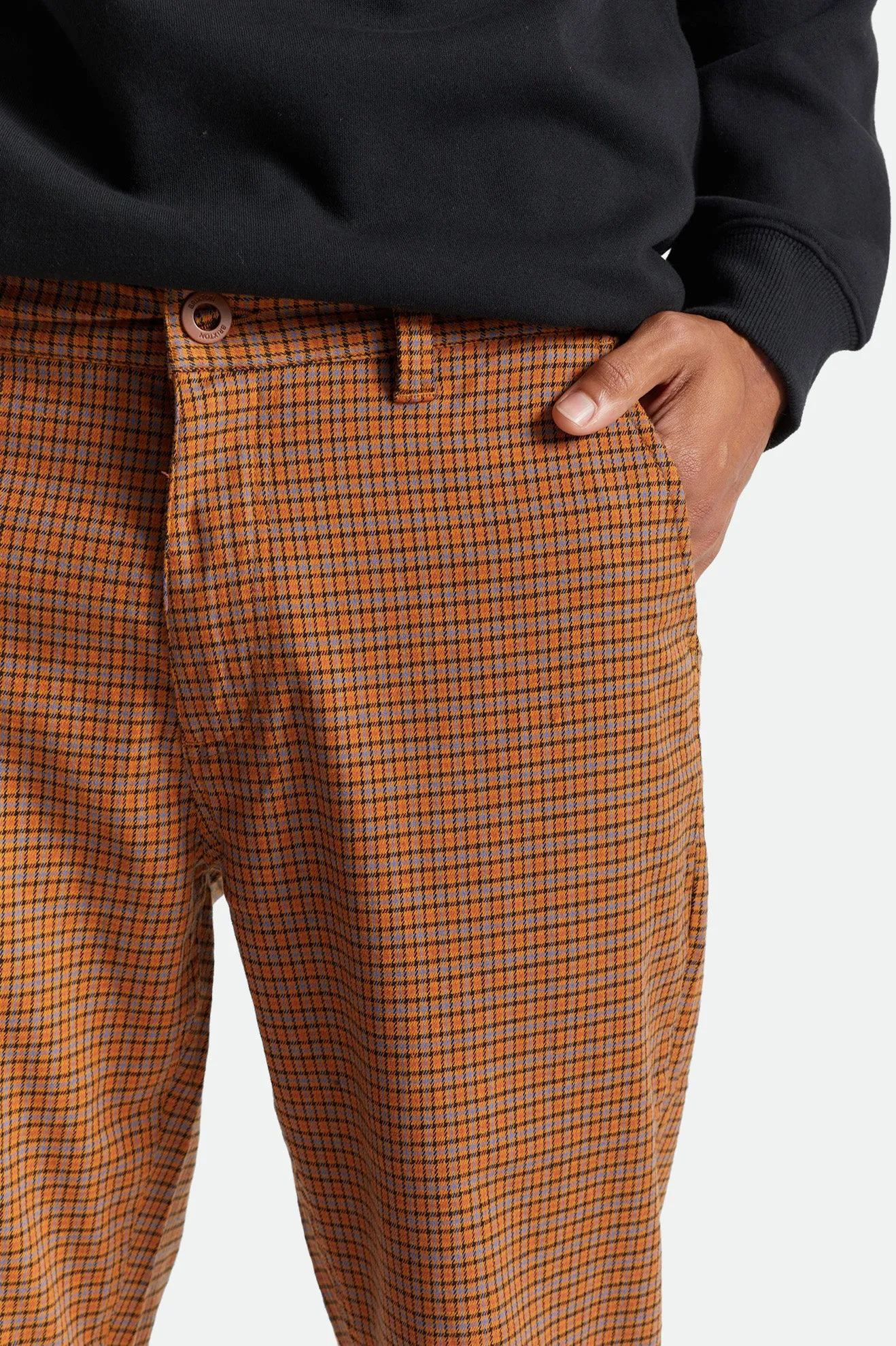 Choice Chino Pant - Brick Plaid