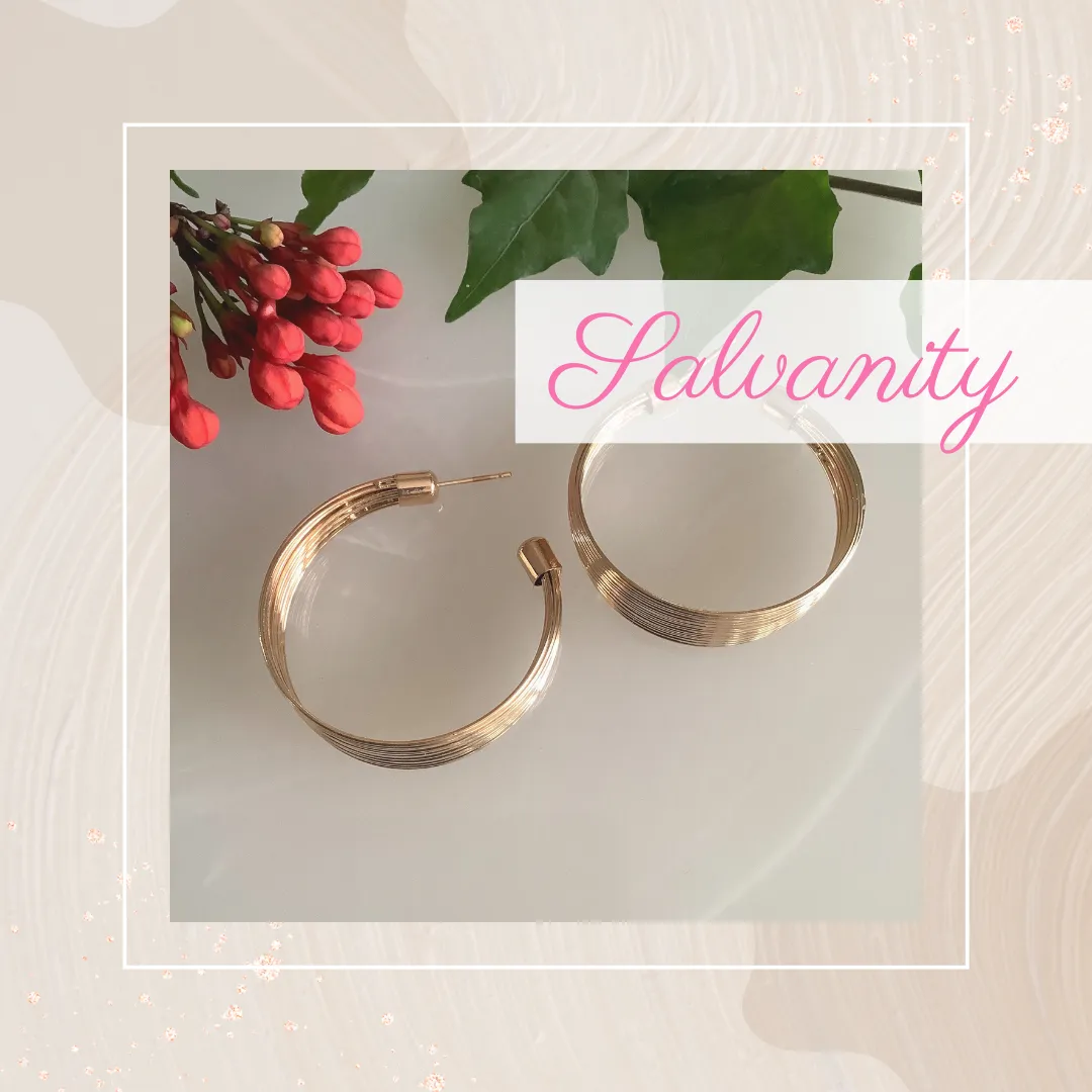 Fashion Earrings - Exquisite Golden Hoops - Salvanity K-POP