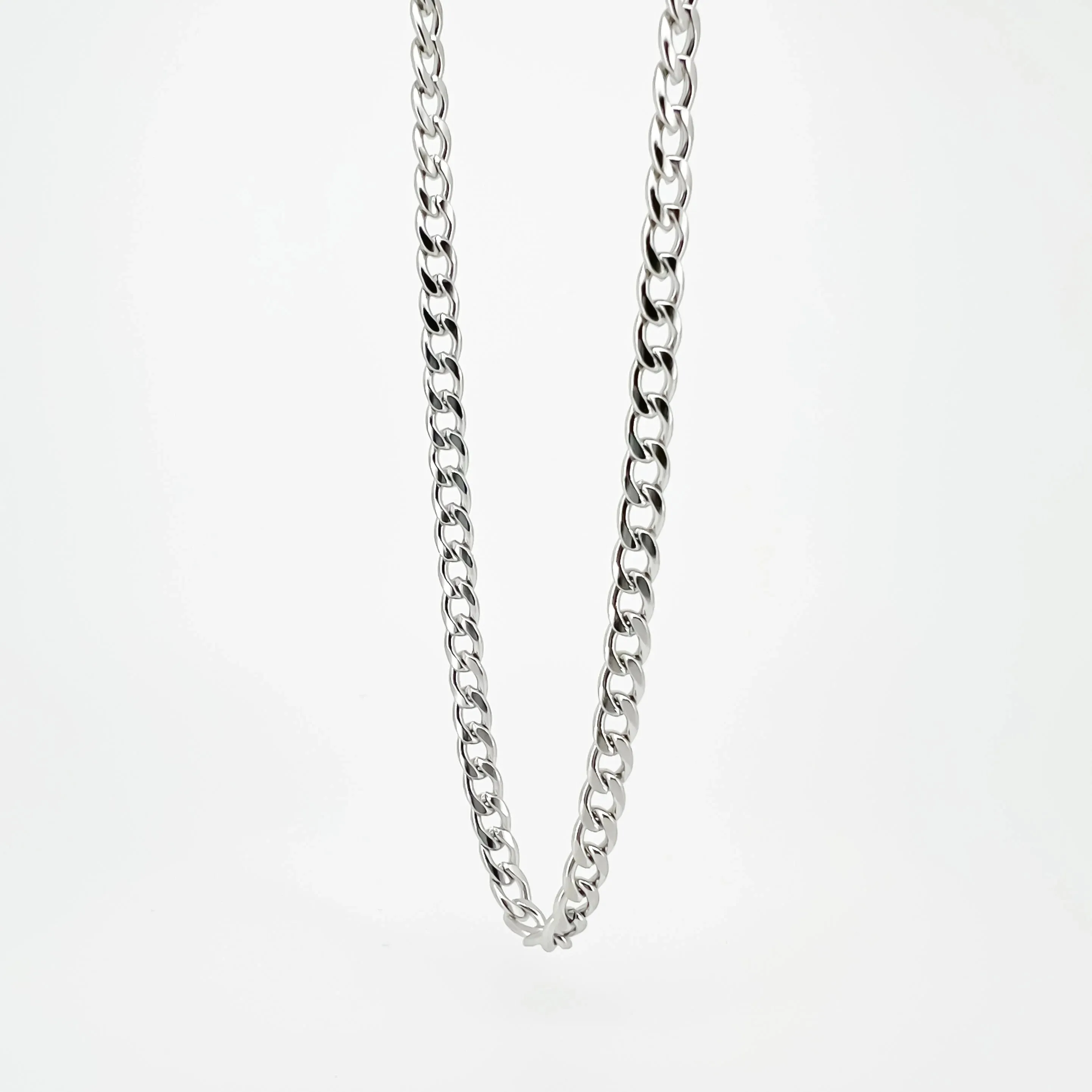 Flemyng Stainless Steel Curb Chain Necklace