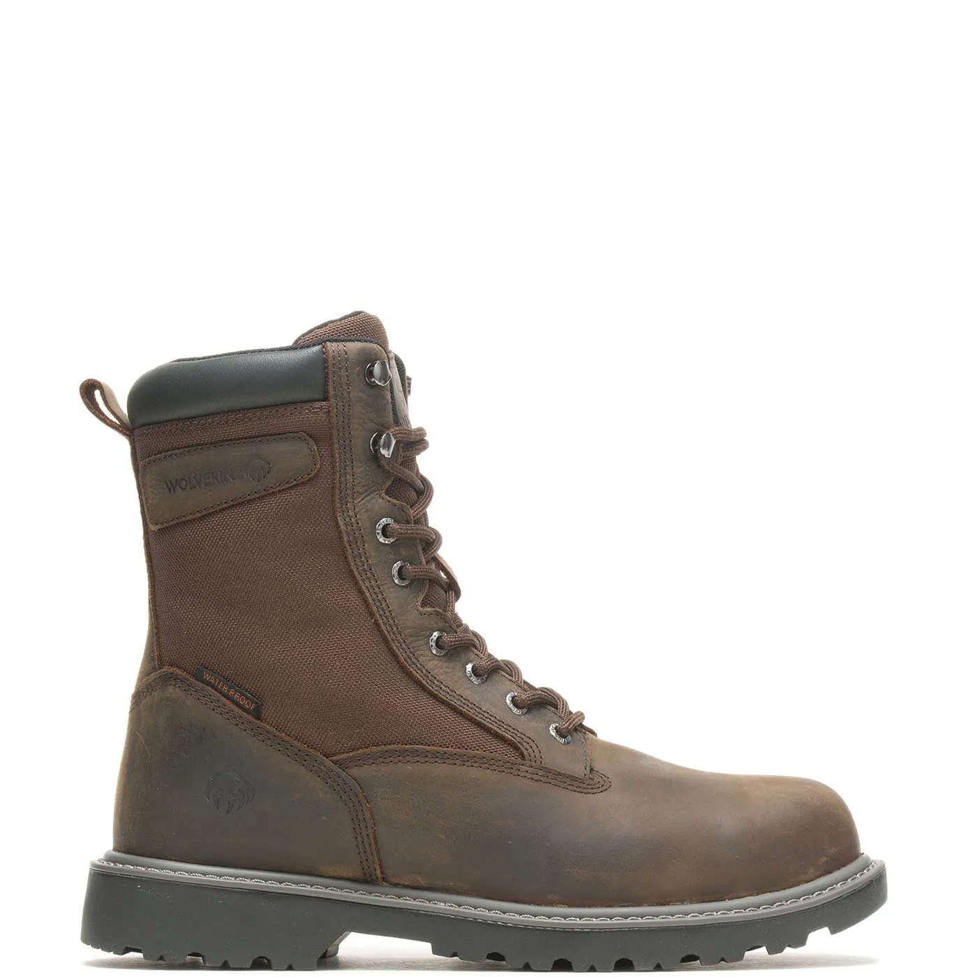 Floorhand 8 Inch Steel-Toe Insulated Work Boot Dark Brown