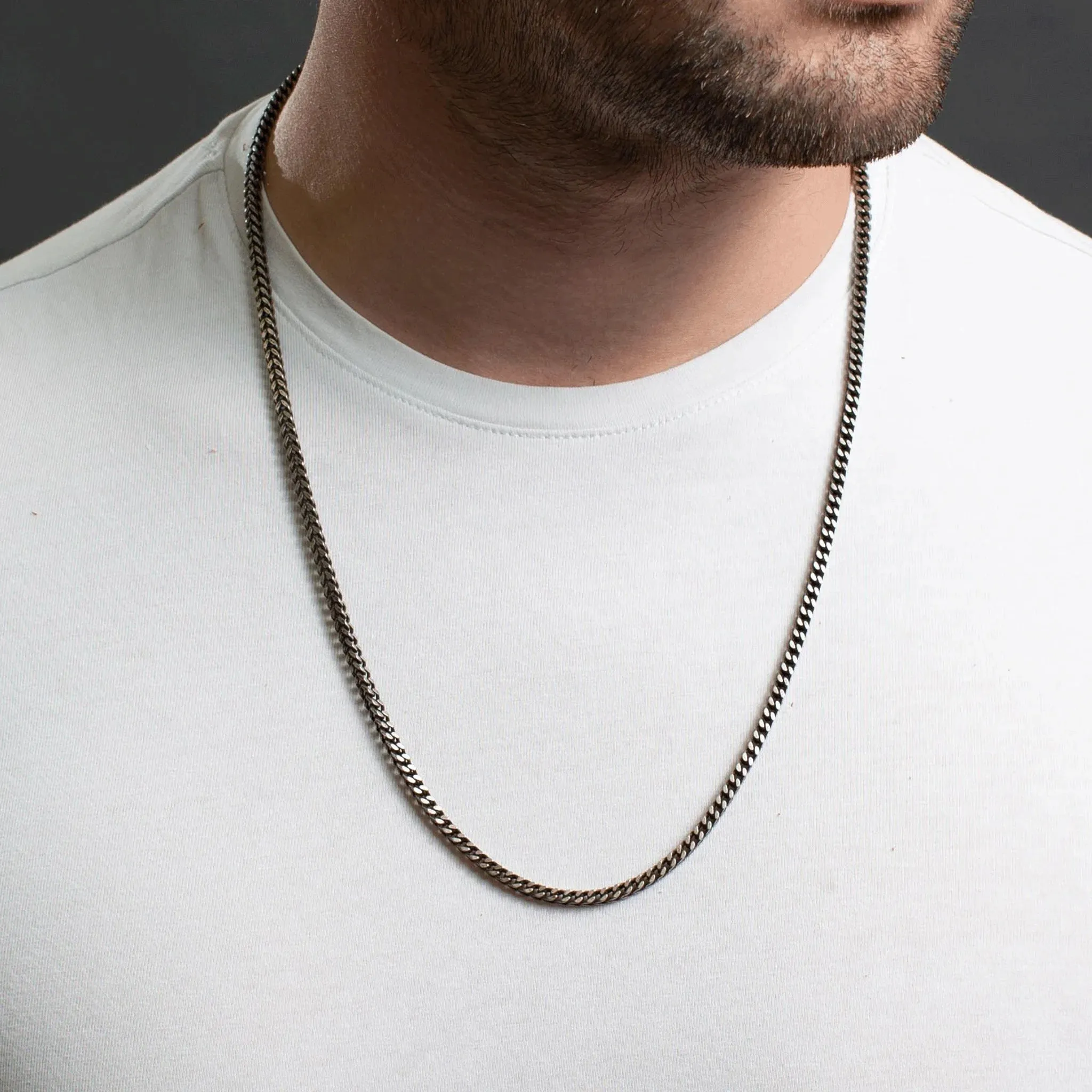 Francilo Stainless Steel Foxtail Chain Necklace