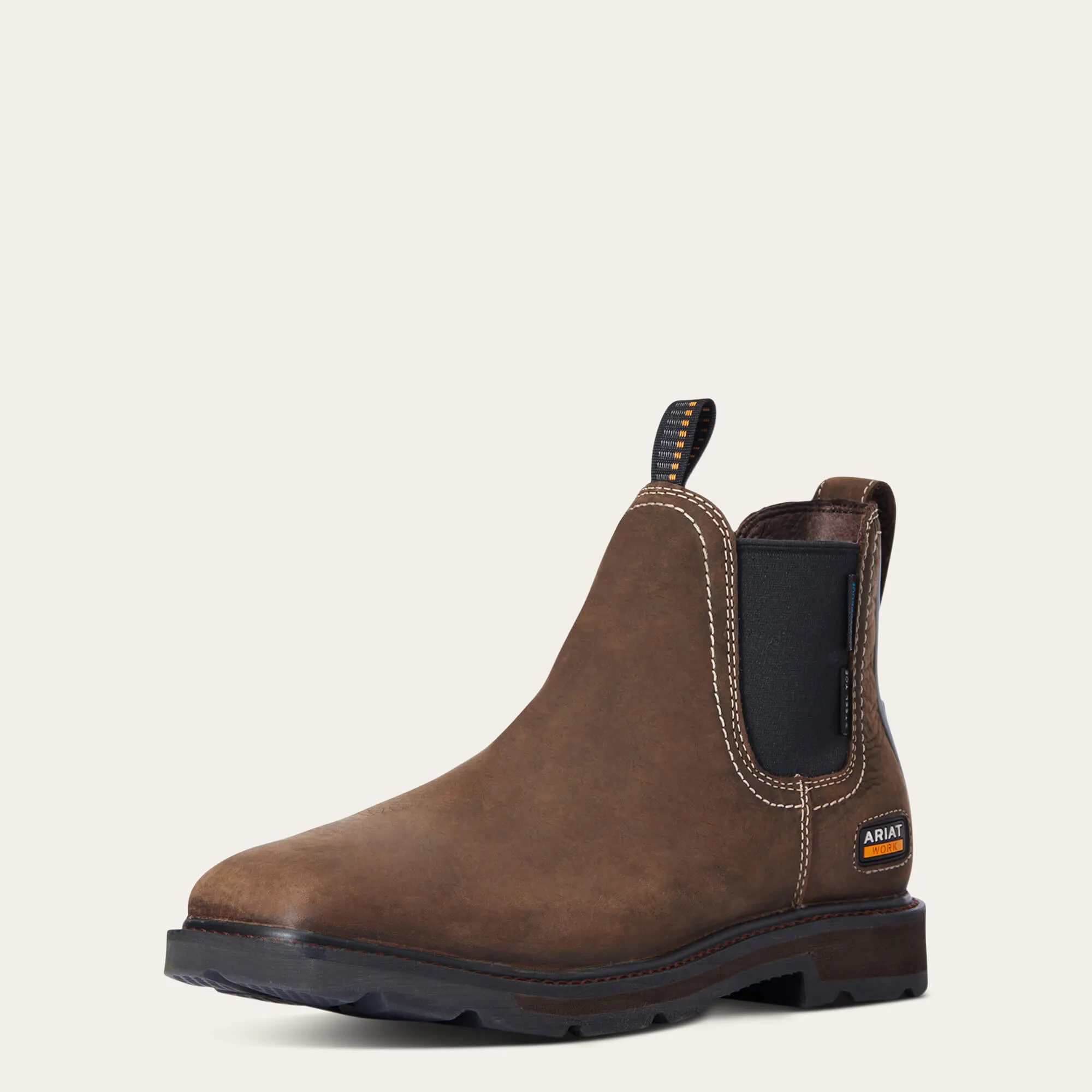 Groundbreaker Steel-Toe Waterproof Chelsea Work Boot Brown