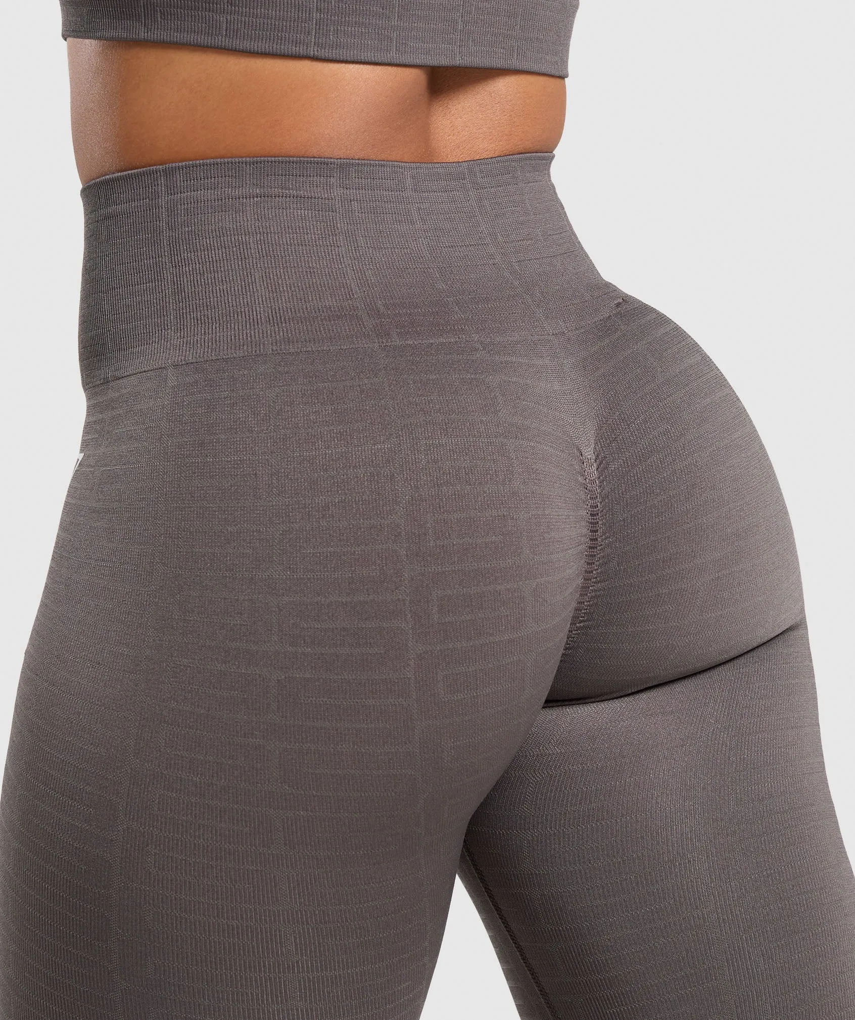 Gymshark Adapt Monogram Seamless Leggings - Greyed Purple/Brushed Grey