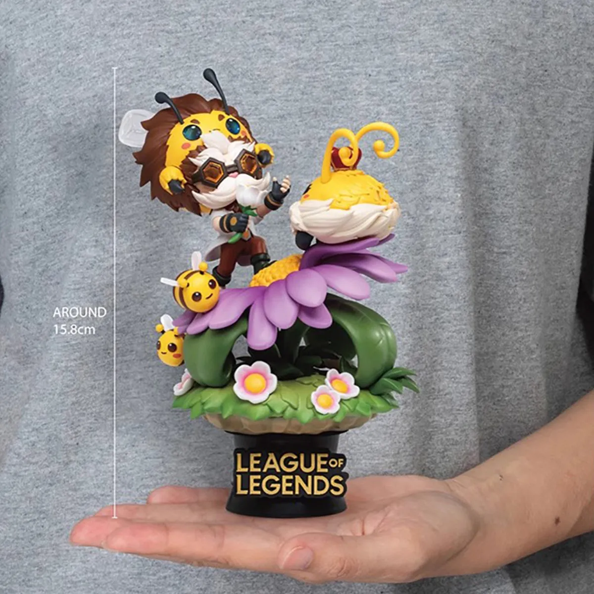 HiPlay Beast Kingdom League of Legends series Figurine, Bumblebee Nunu & Willump, Bumblebee Heimerdinger, Height 15cm