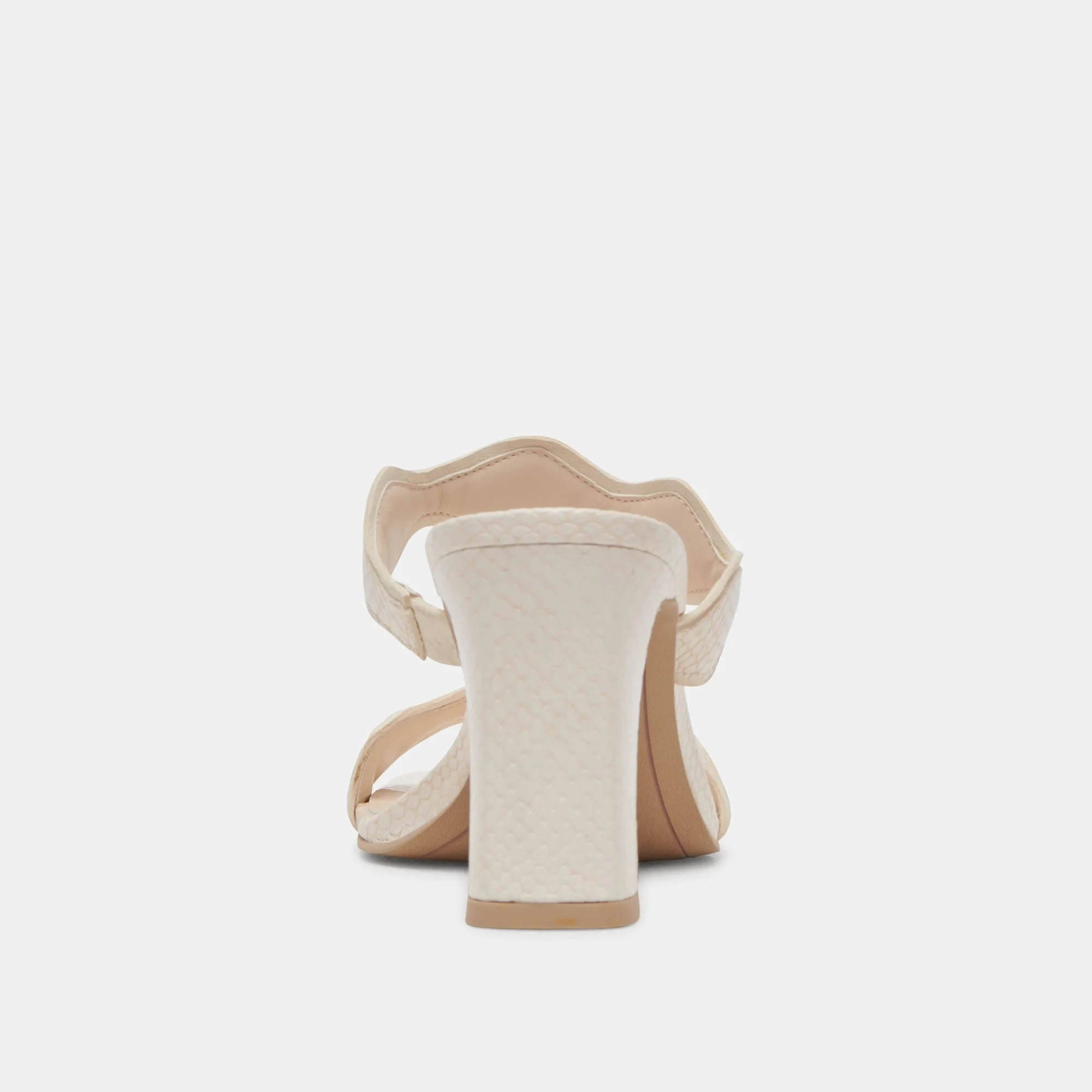 ILVA HEELS CREME EMBOSSED LEATHER