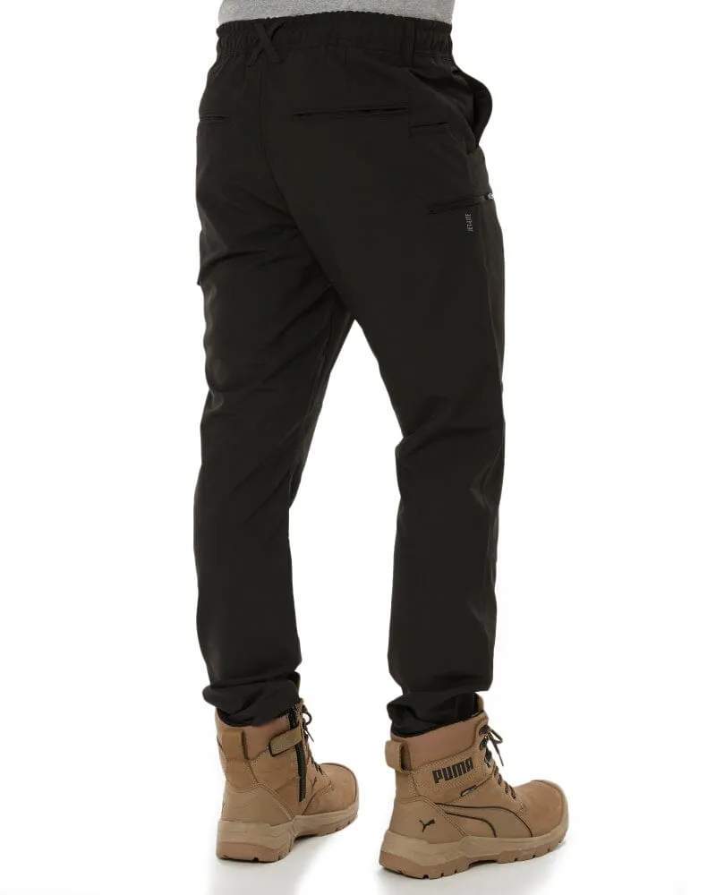 Jet-Lite Hybrid Elastic Waist Work Pants - Black